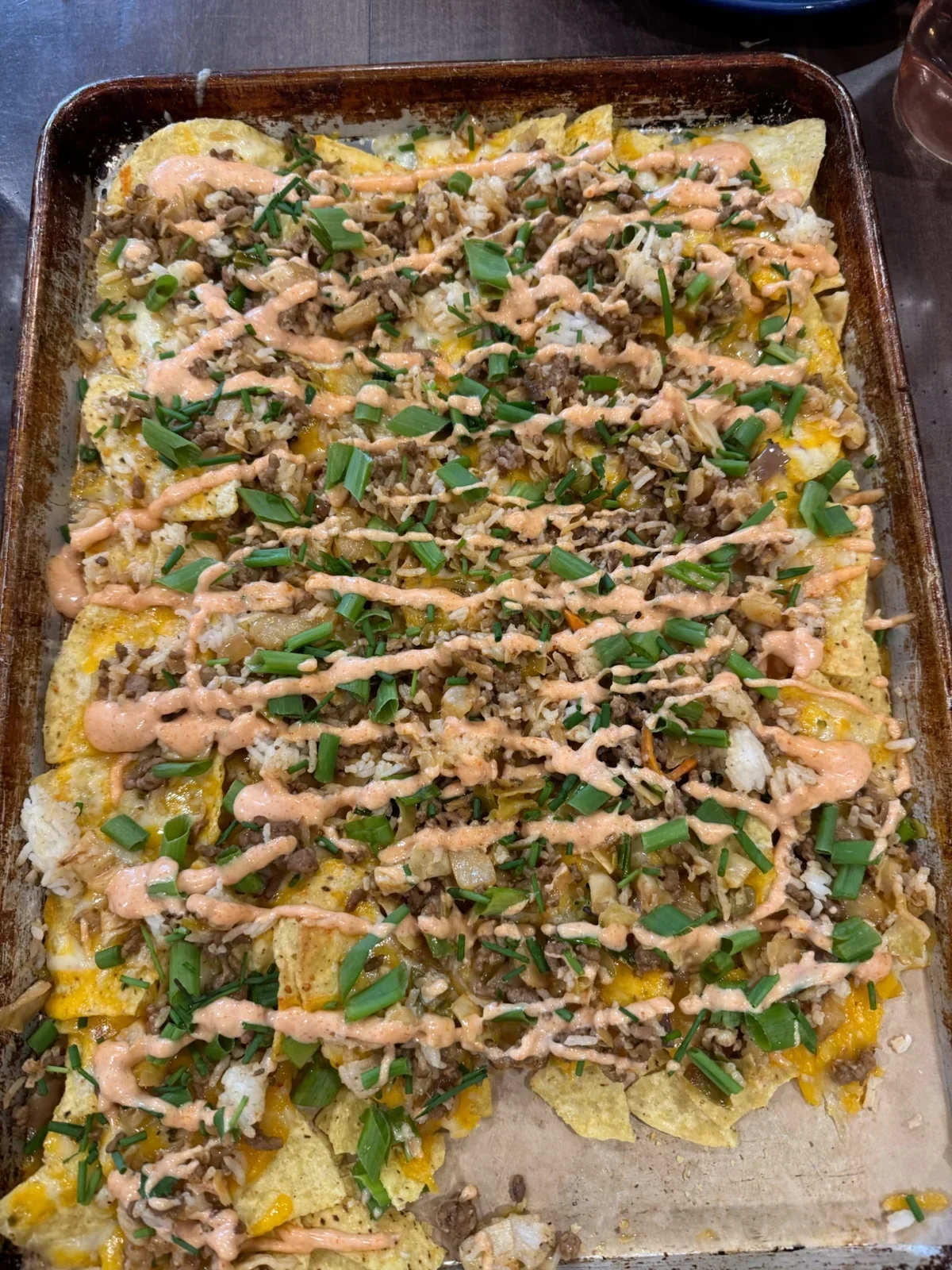 Inside-Out Egg Roll nachos from our kitchen