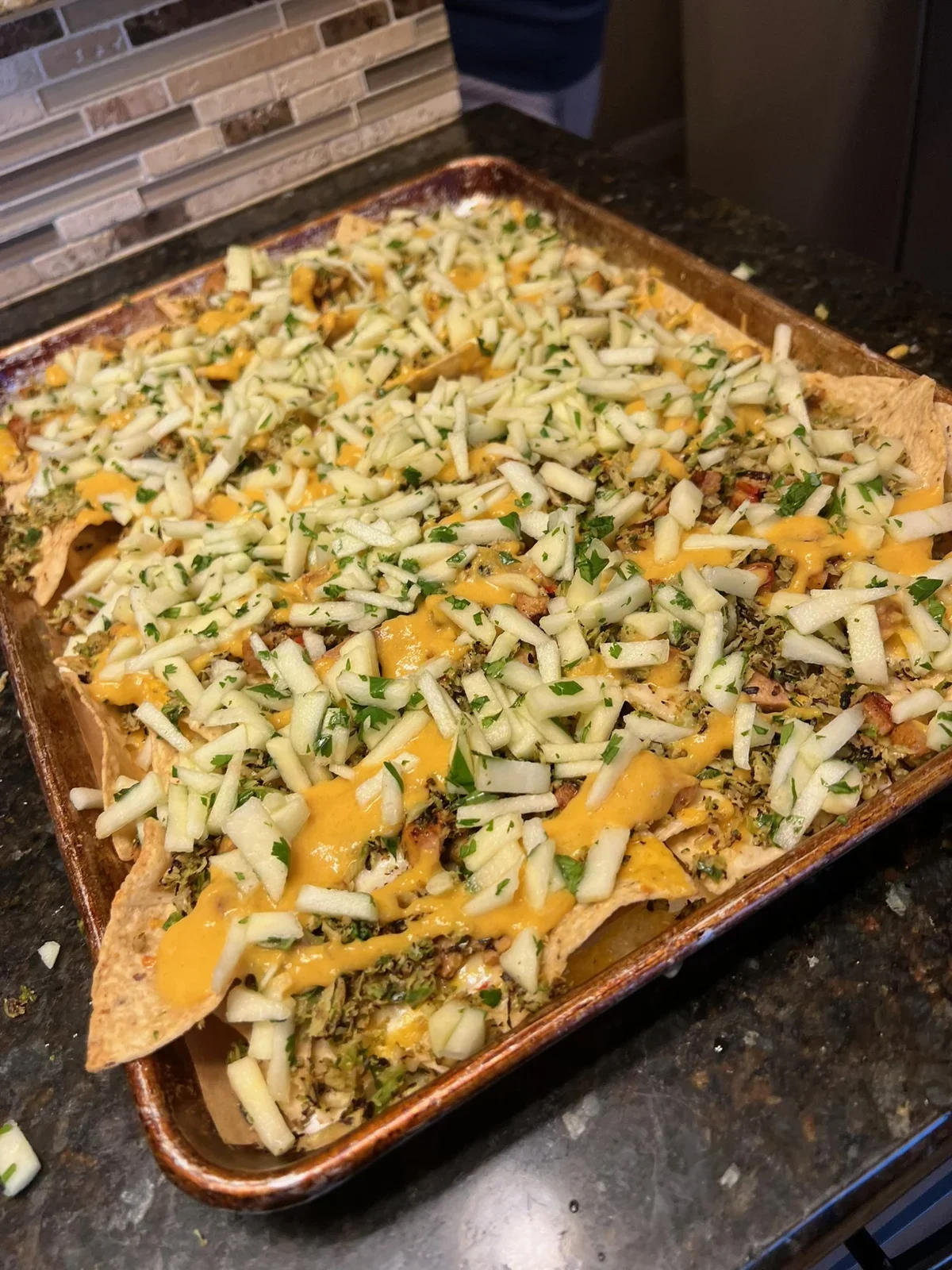 Apple Salad nachos from our kitchen
