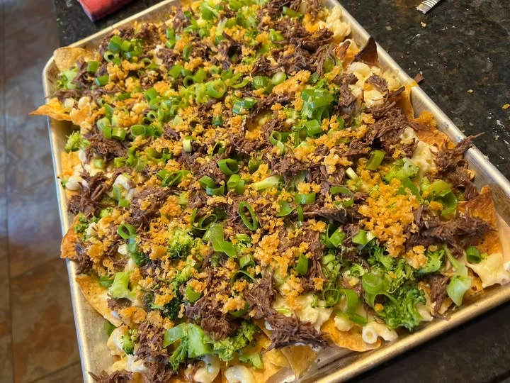 Easter Pot Roast & Mac and Cheese nachos from our kitchen