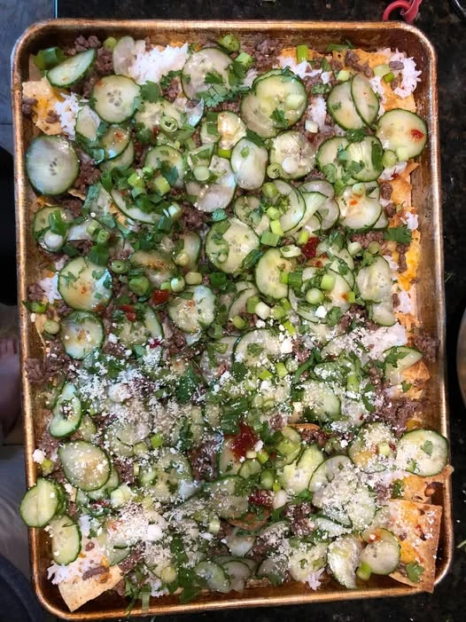 Sweet Thai Chili Beef & Rice nachos from our kitchen