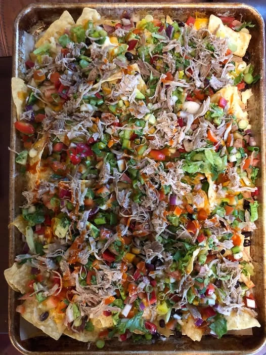 The Fully Loaded Salad Tray nachos from our kitchen